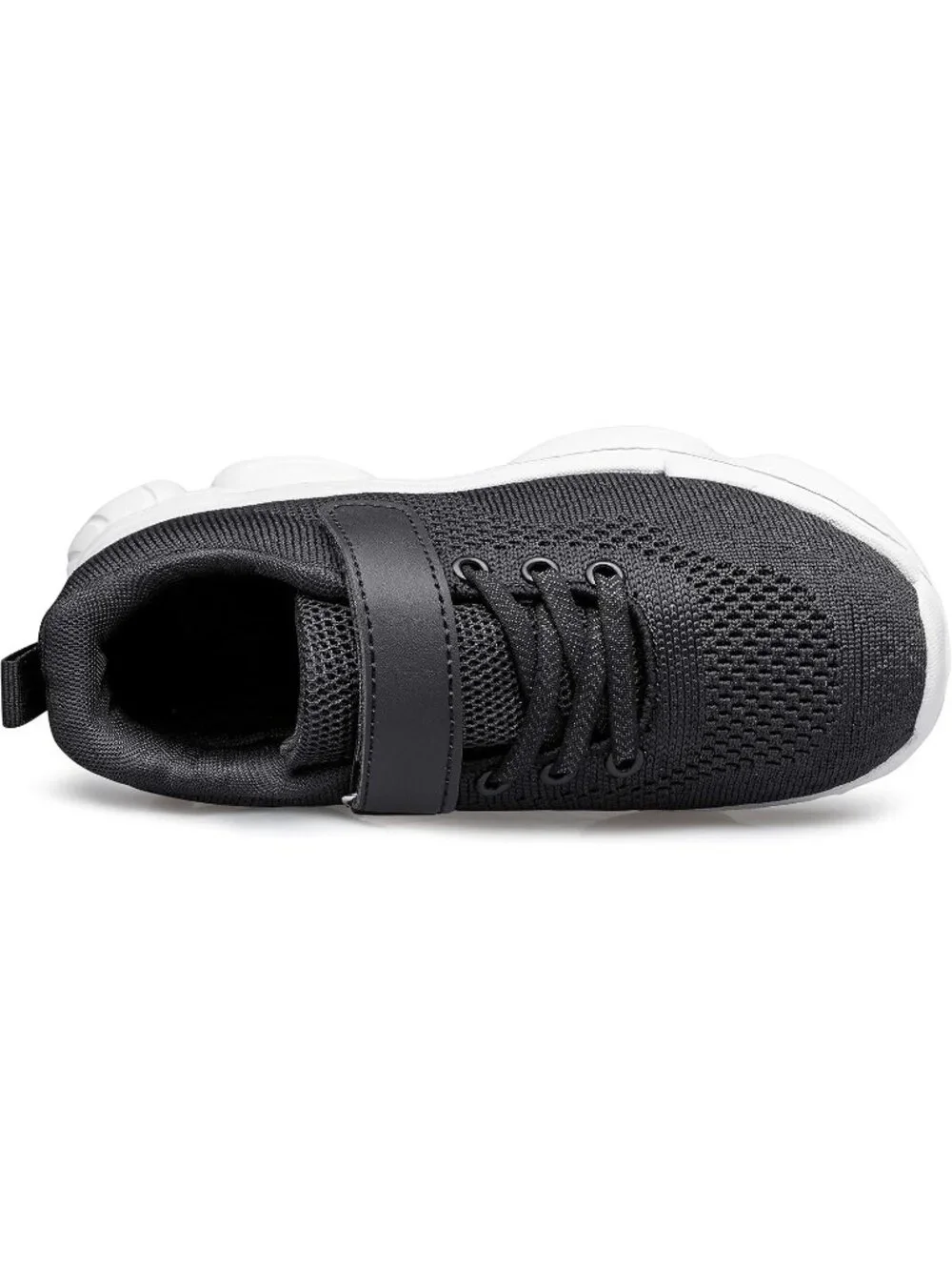Kids Black Mesh Shoes Toddler Boys Girls Running Sport Strap Breathable Sneakers